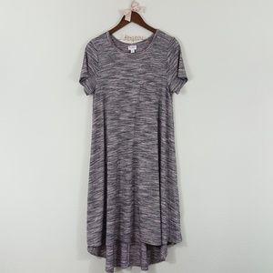 LuLaRoe Carly Dress Space Dye Pink Chest Pocket S
